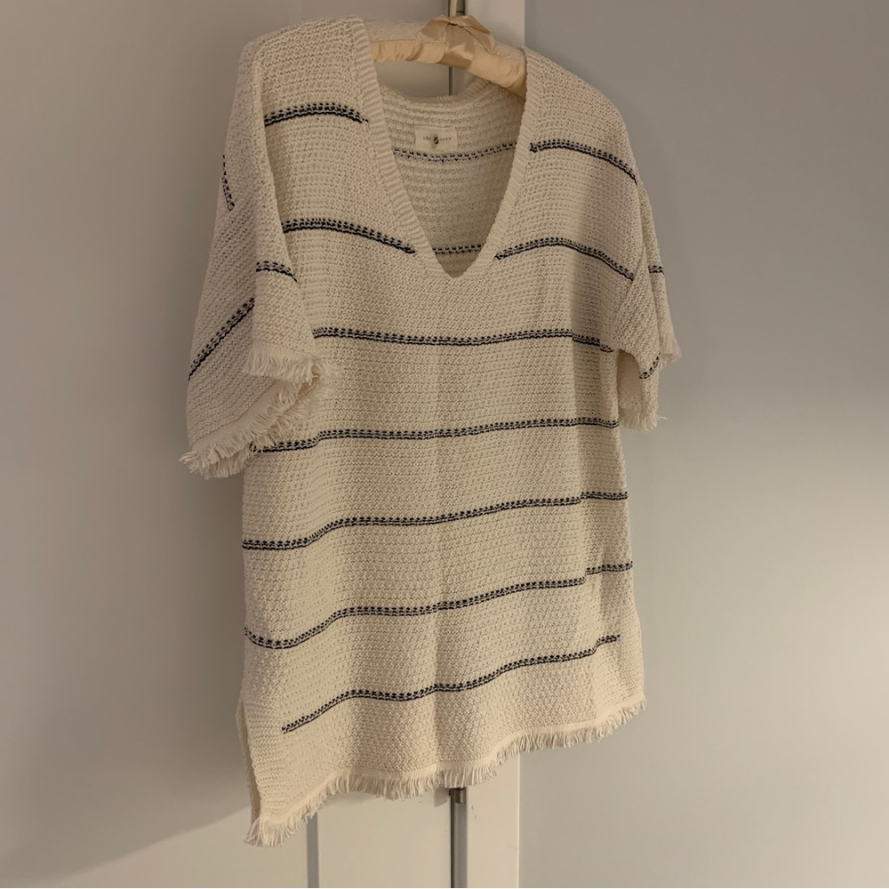 Lou and Grey Black and White Striped Sweater